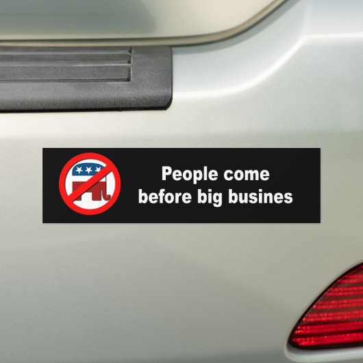 Mensen voor grote ondernemingen bumpersticker (Op auto)