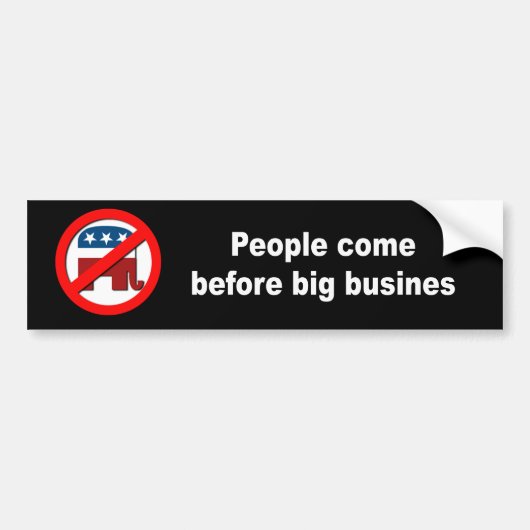 Mensen voor grote ondernemingen bumpersticker (Voorkant)