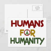 Mensen voor menselijkheid op maat briefkaart (Voorkant / Achterkant)