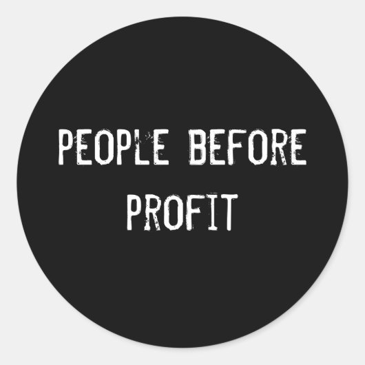 mensen voor winst ronde sticker (Voorkant)