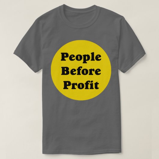 Mensen vóór winst t-shirt (Design voorkant)