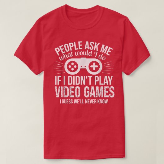 Mensen vragen me video games t-shirt (Design voorkant)
