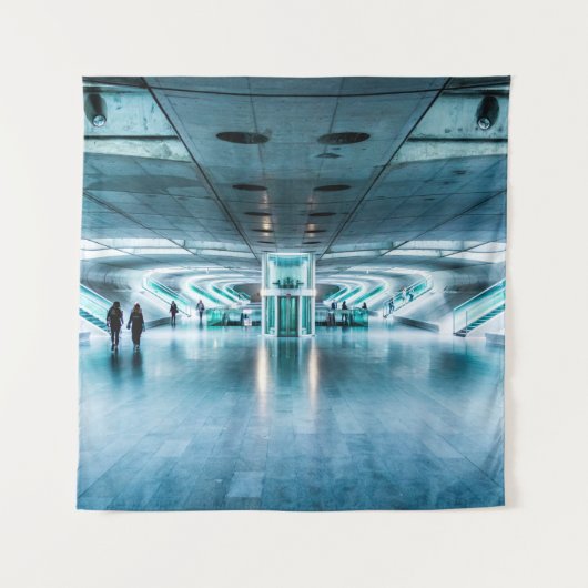 MENSEN WALEN OP TUNNEL WANDKLEED (Voorkant)