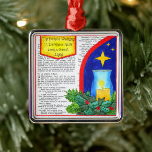 Mensen Wandelen In De Duisternis Kerst Ornament