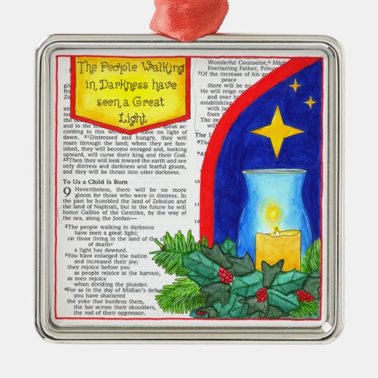 Mensen Wandelen In De Duisternis Kerst Ornament (Voorkant)