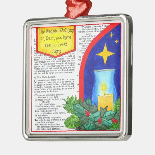 Mensen Wandelen In De Duisternis Kerst Ornament (Links)