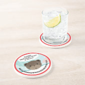 Mensen waren nooit meester van Slubernate Zandsteen Onderzetter (Zijkant)