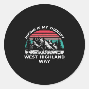 Mensen west highland way wandelen is therapie buit ronde sticker