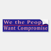 Mensen willen compromissen bumpersticker (Voorkant)