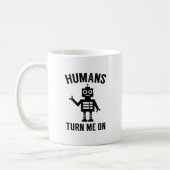 Mensen winden me op koffiemok (Links)