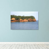 Mensen zee kajakken in de baai van Fundy in St. Canvas Afdruk (Insitu (Houten vloer))