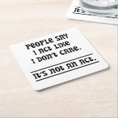 Mensen zeggen dat ik gedoe alsof ik het niet kan s kartonnen onderzetters (Schuin)