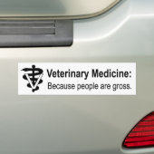 Mensen zijn brute Bumpersticker met medicatie (Op auto)