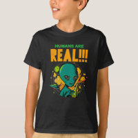 Mensen zijn ECHT!!!!!! Geschokte Alien illustrator