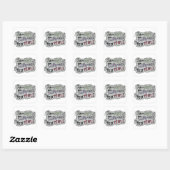 Mensen zijn eng.. >0< vierkante sticker (Vel)