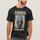 Mensen Zijn Geen Echte UFO Alien  Tee Shirt (Voorkant)