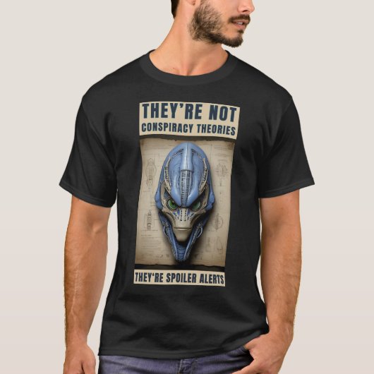 Mensen Zijn Geen Echte UFO Alien  Tee Shirt (Voorkant)