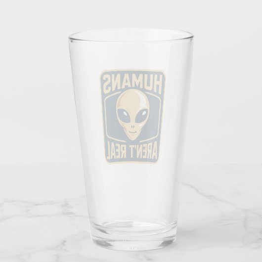 Mensen zijn geen echte ufo's glas (Achterkant)