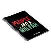 Mensen zijn geen grote fan Introvert Grappig cadea Notitieboek (Rechterzijde)