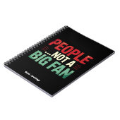 Mensen zijn geen grote fan Introvert Grappig cadea Notitieboek (Linkerzijde)