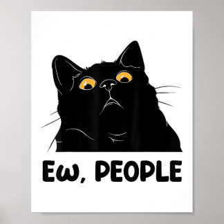 Mensen zijn grappig Zwarte kat minnaar voor vrouwe Poster