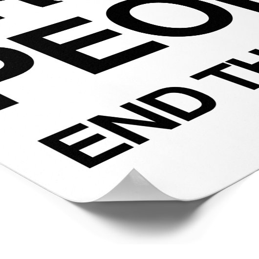 MENSEN ZIJN MENSEN DIE DE HATE EINDEN POSTER (Hoek)