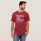 MENSEN ZIJN MENSEN STOP DE HATSTICHTING T-SHIRT (Voorkant volledig)