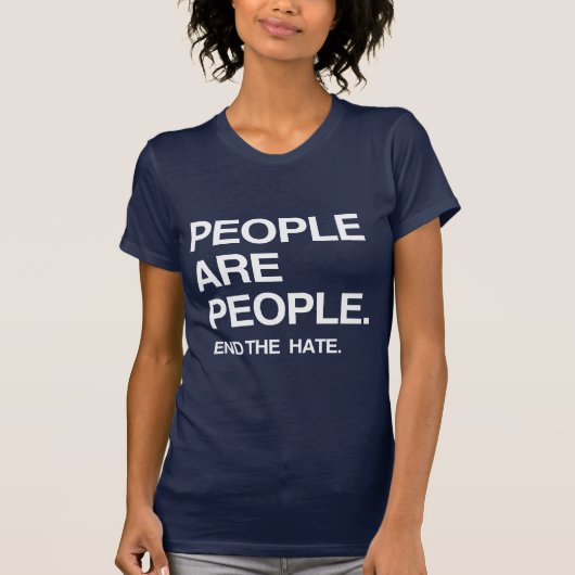 MENSEN ZIJN MENSEN STOP DE HATSTICHTING T-SHIRT (Voorkant)