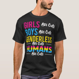 Mensen zijn schattig Grappig Panseksueel trots Maa T-shirt