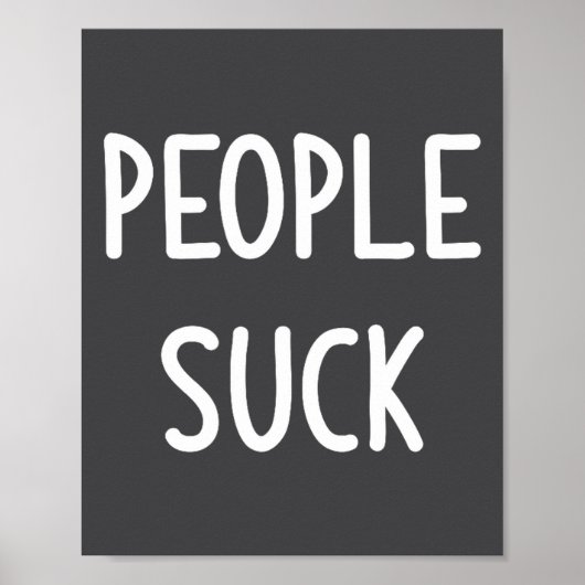 Mensen zijn waardeloos, Grappig, Grap, Sarcasme, F Poster (Voorkant)
