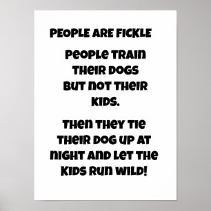 MENSEN ZIJN WISPELTURIG POSTER