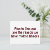 Mensen zoals jullie vingers briefkaart (Staand voorkant)