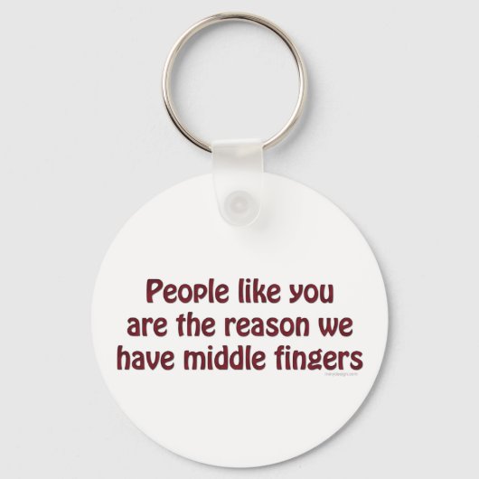 Mensen zoals jullie vingers Sleutelhanger (Achterkant)