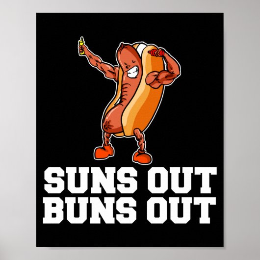 Mensen zon uit kont uit grappige hete hond cartoon poster (Voorkant)