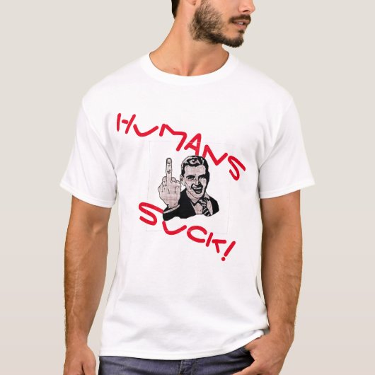 Mensen zuigen! t-shirt (Voorkant)