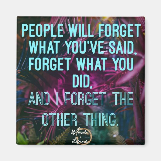 Mensen zullen magneet vergeten (Voorkant)