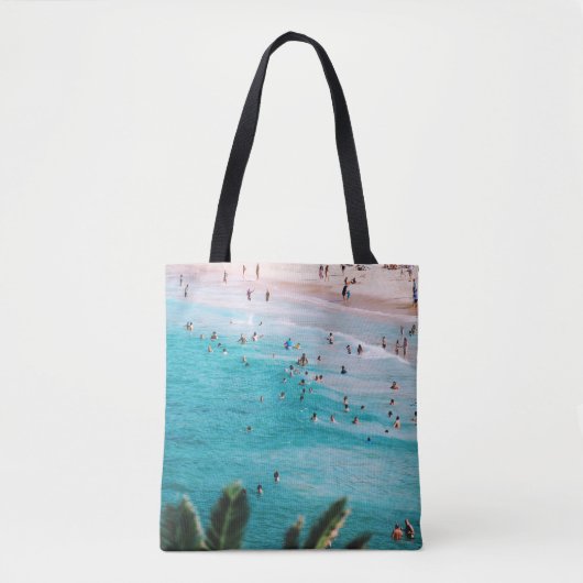 Mensen zwemmen op het strand tote bag (Voorkant)