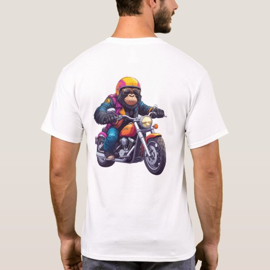 MensenAap Geboren om te Rijden T-shirt (Achterkant)