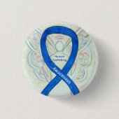 Mensenhandel Awareness Angel Ribbon Pin Ronde Button 3,2 Cm (Voorkant)