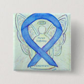 Mensenhandel Awareness Angel Ribbon Pin Vierkante Button 5,1 Cm (Voorkant)