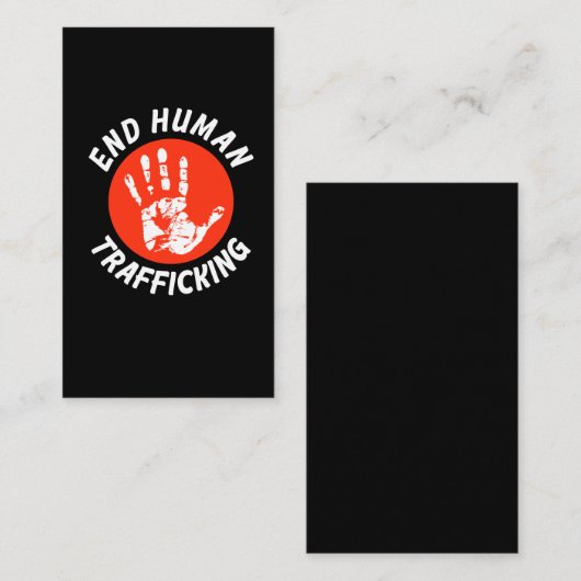 Mensenhandel Visitekaartje (Voorkant / Achterkant)