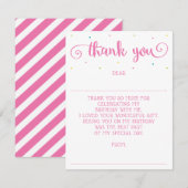 Mensenlijk bedankje met persoonlijke boodschap voo notitiekaartje (Voorkant / Achterkant)