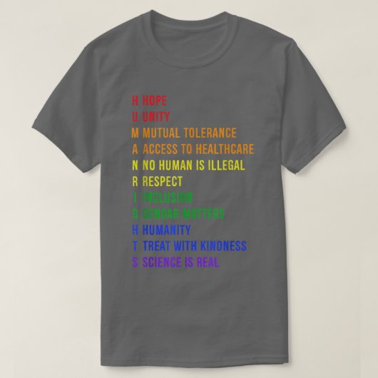 Mensenrechten 2819 t-shirt (Design voorkant)