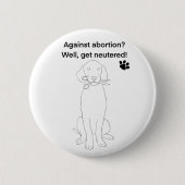 Mensenrechten bij abortus ronde button 5,7 cm (Voorkant)