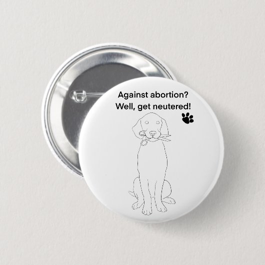 Mensenrechten bij abortus ronde button 5,7 cm (Voorkant /achterkant)