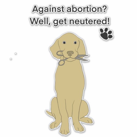 Mensenrechten bij abortus sticker (Voorkant)