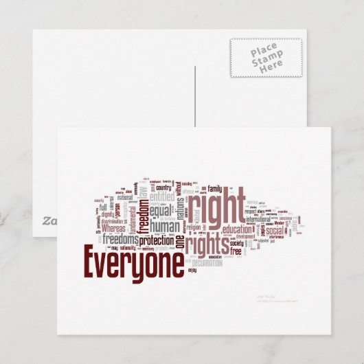 Mensenrechten Briefkaart (Voorkant / Achterkant)