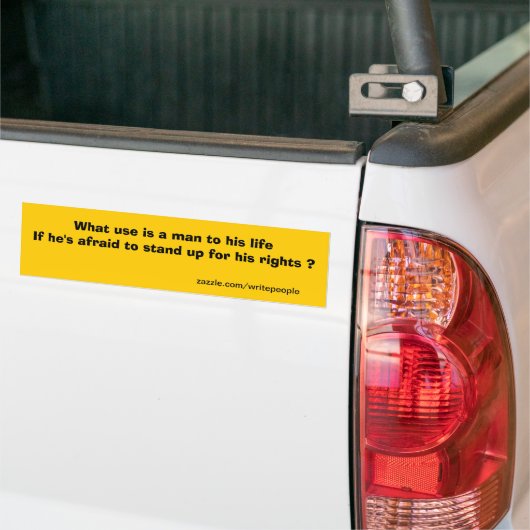 Mensenrechten Bumpersticker (Op Truck)