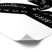 Mensenrechten eerste Sticker Poster (Hoek)