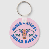 Mensenrechten: Floral Uterus Sleutelhanger (Voorkant)